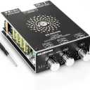 220W+220W Audio Amplifier Board with Treble and Bass Control, DC 12-36V, Bluetooth 5.2 and AUX Inputs, 2.0 Channel Stereo AMP Board for DIY Wireless Speakers (T220HS)