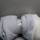 Boho Comforter Set Full Size Striped Pleats Bohemian Seersucker Bedding Set All Season Soft Cozy 3 Pieces Quilt with 2 Pillowcases(80"X90" Light Blue)