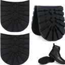 Shoes Heel Repair Rubber Pads 2 Pairs 8 mm Thick Extra Large Black Resistant Anti-Slip Boot Heel Replacement Soles Pad Sheets for Mens & Womens Shoes