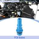 uxcell No.7L3Z6A666A PCV Valve Fitting for Ford E-150 E-250 E-350 F-150 F-250 F-350 Crown Victoria Exhaust Positive Crankcase Ventilation Valve Fittings Blue