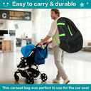 Sublaga Waterproof Car Seat Bags For Airplane Travel, Durable Carseat Cover For Air Travel Car Seat Travel Bag with Shoulder Straps and 2pcs Luggage Tags For Airplane