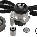 2.0 Timing Belt Kit with Water Pump FITS FOR 08-09 TT, 05-09 A4 Quattro, 06-09 A4, FOR 06-09 Passat, 07-09 Jetta City, 06-08 Jetta, 06-08 GTI, 07-09 Eos 2.0T GAS DOHC #Replace TCKWP334