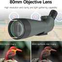 SVBONY SV28 20-60x80 New Version Spotting Scope for Target Shooting, Long Range Spotter Scope with Phone Adapter and Tripod, HD Scope for Bird Watching, Wildlife Observation