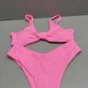 geluboao Bikini Sets for Women Cheeky High Waisted Kont Front Adjustable Two Piece Swimsuit (X-Large, Light Pink)