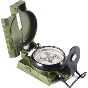 Eyeskey Multifunctional Military Sighting Navigation Compass with Inclinometer | Impact Resistant & Waterproof Compass for Hiking, Camping (EK-22JG-Green)