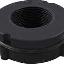 1 Pack 1-1/2 PVC Bulkhead Fitting, Bulkhead Tank Connector Adapter Fitting for Rain Barrels, Water Tank, Aquariums - Dark Grey