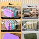 SHUTEX Extra Capacity Legal Size Hanging File Folders,12 Pack Reinforced Plastic Hanging Folder, Heavy Duty 2 Inch Expansion, Filing Cabinet Folders for Bulky Files, Medical Charts, Colorful