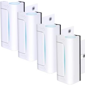 4Pack Door Reinforcement Lock Withstands 800lbs of Force - White Extra Proof Door Lock for Kids Safety Drilling Required,Prevents Unauthorized Entry,Add a Door Security Locks for Home Safety & Privacy