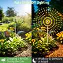 echosari Solar Garden Lights Outdoor, Total 6 Pack 720 LED Firework Lights with Auto On/Off 8 Modes IP65 Waterproof Landscape Light for Outdoor Yard Pathway Garden Decor (Warm White)