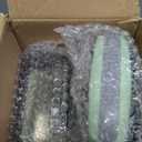 Safe Mandoline Slicer for Kitchen, 5 in 1 Vegetable Chopper, Mandolin Potato Slicer with Thickness Adjuster, French Fry Cutter, Veggie Dicer Faster Kitchen Slicer for Meal Prep Green (Green)