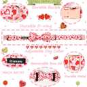 Maca Bates Valentine's Day Dog Collar with Fancy Bow for Extra Large Girl Boy Dogs,Love Pink Hearts Pattern,Adjustable Durable Soft Valentine Gift for Female Male Puppy (XL)