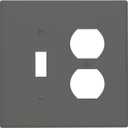 Light Switch Cover Plate Dark Gray 2 Gang Outlet Covers 1 Toggle 1 Duplex Socket Cover Wallplates Electrical Switch Plate Covers for Bathroom Bedroom Home Decor