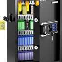 KornerBatl Heavy Duty 103 Position Electronic Key Lock Box with Anti-Theft Deposit Key Slot & Key Out Tags, Key Box Wall Mount with Code for Home Office
