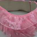 yuboo Pink Valentine's Day Tree Skirt 48 Inch, 6 Layer Fluffy Blush Pink Ruffle Tulle Tree Skirt for Wedding Baby Shower Birthday Christmas Tree Decorations Ornaments, New Year Tree Rug