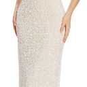 OVRUNS Women Sequin Dress Sleeveless V Neck A Line V Back with Liner Sparkly Evening Party Glitter Cocktail Formal Midi Dress (M)