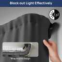 ENJOYBASICS Double Curtain RodBlackout Wrap-Around Curtain Rods for Windows 48 to 84 InchAdjustable from 32 to 86 Inch for Room Darkening Curtains, Matte Black