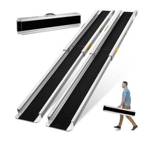 7FT Portable Wheelchair Ramp, 84"L x 7.2"W Aluminum Ramps for Wheelchairs for Home, 1200LBS Capacity Telescopic Non-Skid Threshold Handicap Wheel Chair Ramp for Doorways, Stairs, Steps, 2 Pack 7FT Portable Wheelchair Ramp, 84"L x 7.2"W Aluminum Ramps for Wheelchairs for Home, 1200LBS Capacity Telescopic Non-Skid Threshold Handicap Wheel Chair Ramp for Doorways, Stairs, Steps, 2 Pack
