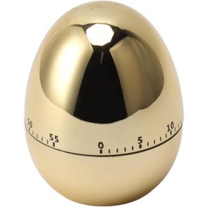 60 Minutes Egg Model Mechanical Timer Cooking Alarm Clock Manual Timer for Kitchen Gold Home Gardening Kitchen Tools (Gold)