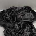 Homiest Black Satin Fitted Sheet Full Size Deep Pocket Luxury & Ultra Soft Bedding Single Bottom Bed Sheets Sold Separately