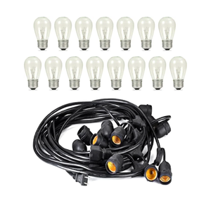 addlon LED Replacement Bulbs 1W S14, 18 Pack Waterproof E17 Screw Base for Outdoor LED String Lights Shatterproof
