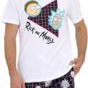 RICK AND MORTY Pajamas Set, 2 Piece Pjs for Men, Rick Morty Shirt and Pant Pj Gift Box Set for Adults (Large, On the Grid)