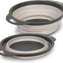 Glad Collapsible Colander Strainer - 2L | Small Pasta Drainer for Kitchen, Vegetables, and Fruit | Round Plastic Foldable Draining Basket for Easy Storage