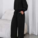 PRETTYGARDEN Womens Sweatsuits 2 Piece Set 2026 Casual Winter Long Sleeve Hoodie Loose Wide Leg Sweatpants Fall Tracksuit