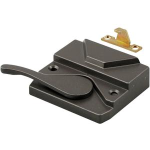 Prime-Line H 3572 Diecast Bronze, Left Handed Vinyl or Wood Casement Lock (Single Pack)