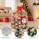 2 x 15 Sets Large Christmas Cellophane Bags(20x28 Inch) with Pull Bows Gingerbread Candy Xmas Gift Goodie Basket Stocking Stuffers Wrap Holiday Christmas Birthday Party Decorations Favors Supplies Baggies