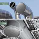 Vent Systems 6" Galvanized Steel End Cap. 6 Inch Duct Fitting Diameter. Ducting End Cup. Sewer End Cup. Steel Plug with Rubber Gasket. Dryer Duct Plug