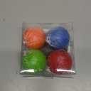 Dog Toy Balls, 4 PCS Rubber Ball Set, Chew Resistant, High Bounce, Textured Design for Teeth Cleaning, Dog Training, Small Breeds, 2in/5cm Diameter (Four colors)