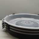 HOMZ Set of 3 Holiday Wreath Plastic Storage Containers, Holds Up to 24 Diameter, Secure Latching Lid and Easy Grip Handle, Stackable and Nestable, Black/Clear