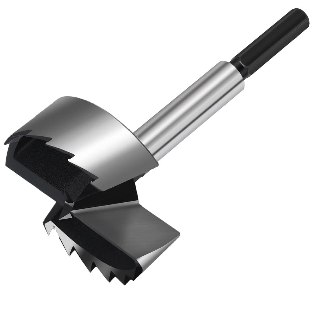 2-1/2 Inch Forstner Drill Bit for Woodworking, 2-1/2" Forstner Bit Wood Drill Bits for Holes, Hinge Cutter for Hard Wood, Plastic, Plywood HEX Shank