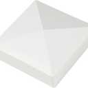 4" 4" Vinyl Fence Post Cap, Pyramid Style Caps for 4.0Wood Fence Post, Suitable for Lamp, Deck, Mailbox, 4 Packs
