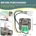 Upgraded 297309000 297250000 Refrigerators Evaporator Fan Motor - Compatible with Frigi-daire Elec.trolux Cro-sley Refrigerator Replaces 297309000 AP4368950 216934100 216914200 by AMI PARTS