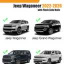 KINGGERI Roof Rack Cross Bars Compatible with 2022-2026 Jeep Wagoneer & Grand Wagoneer & Wagoneer L & Grand Wagoneer L, Heavy Duty Aluminum Roof Rails Crossbars Rooftop Black