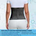 Postpartum & Post Surgery Abdominal Binder. Postpartum Belly Band Support Recovery after C-Section, Natural Birth, Hysterectomy, Hernia Belt (Black,M)