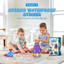 4-in-1 Water Sprinkler for Kids, Water Outdoor Baseball Rocket Launcher Toy with Water Sprinkler Baseball Toy, Kids Outdoor Sprinkler for Summer Backyard Lawn Pool Party for Ages 3-8 (Blue)