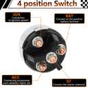 4 Position Universal Key Ignition Switch, Ignition Switch with Key Fit Car, Forklift, Trailer, Truck, Tractor and More, Starter Switch 12V Acc/Off/IGN/Start