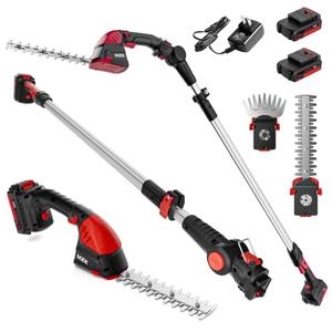 Pole Hedge Trimmer & Grass Shear for Hedges and Garden, Long Reach