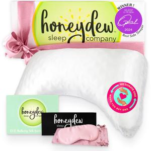 Honeydew Forever Young Beauty Box - The Ultimate Mulberry Silk Pillowcase Anti-Aging Kit to Reduce Wrinkles and Improve Complexion (Queen)