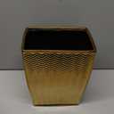 Bathroom Trash Can, Stylish Garbage Container Bin for Living Room, 1.32 Gallon/5 Liters Gold Small Trash Can, Waste Basket for Bathroom, Kitchen, Office, Bedroom-Room Decor