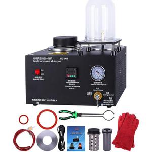2L Cast Vacuum Melting Machine Digital Display Siamese Casting Machine for Jewelry Casting Molds Processing, 3 CFM Lost Wax Cast Combination Without Pump