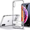 ESR Metal Kickstand Case for iPhone Xs Max, [Vertical and Horizontal Stand] [Reinforced Drop Protection] Flexible Soft TPU for iPhone 6.5 inch(2018)(Jelly Clear)