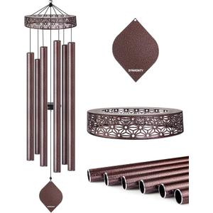 Large Wind Chimes for Outside Deep Tone,50" WindChimes Outdoors Unique Clearance Memorial Sympathy Wind Chimes for Loved one Mom Dad, House Warming Gifts New Home graden Decor (Bronze)