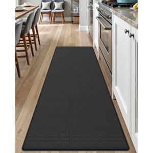 DEXI Kitchen Floor Mats Cushioned Anti Fatigue, 23x71, Large Wide Standing Runner Rug Waterproof, Comfort Memory Foam Padded for Front Sink Laundry, Black