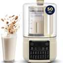 16-in-1 Blender & Nut Milk Maker, 50oz  Soy/Oat Milk, Plant-Based Milk, Milkshake, Soup Maker. 8 High-Speed Blades, Ultra-Quiet Noise Canceling, Auto Timer, Heat Insulation.