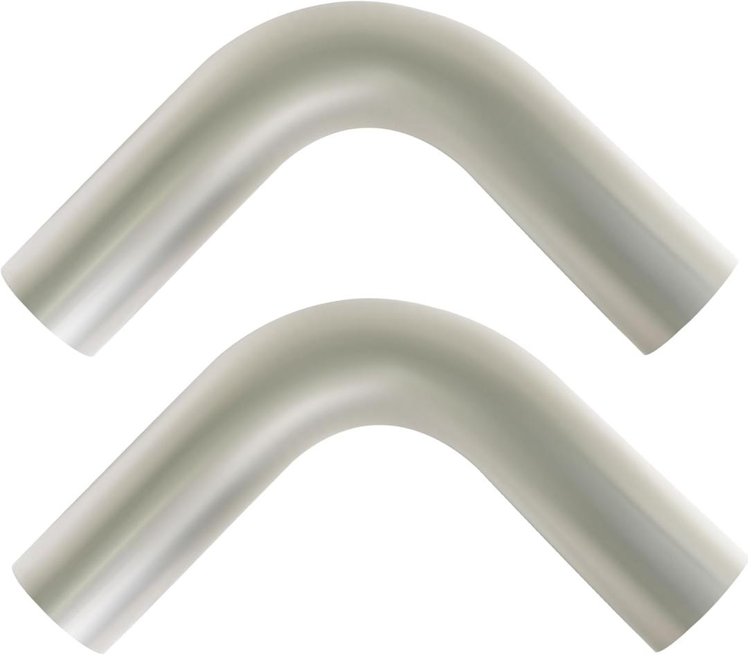 3 inch OD 90 Degree Exhaust Pipe Stainless Stee Mandrel Bend Elbow 90 Degree 3" Exhaust Bend Pipe Tube for Car Modified Exhaust System, Universal Fit, 5.9" Leg Length, 2 Pack