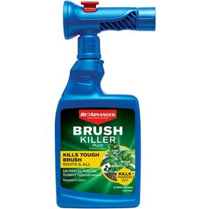 BioAdvanced Brush Killer Plus, Ready-to-Spray, 32 oz  Kills Tough Brush Roots & All, Kills Poison Ivy (32 Ounce)