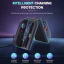 innoAura Switch 2 Charging Dock J-Con, 4 in 1 Fast Charger Station with LED Indicator, Foldable & Magnetic, Travel-Friendly, Switch 2 J-Con Accessories with 3FT USB C Cable